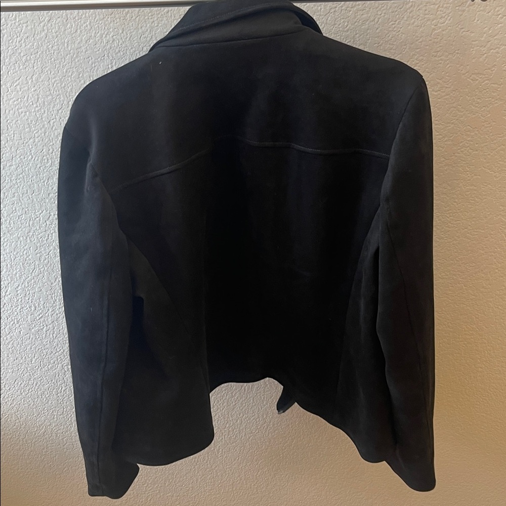Black faux suede Kut Moto Jacket - Picture 5 of 5